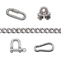 Stainless Steel Shackles Clips and Twist Chain