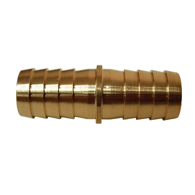 BARBED UNION 1/4" BRASS